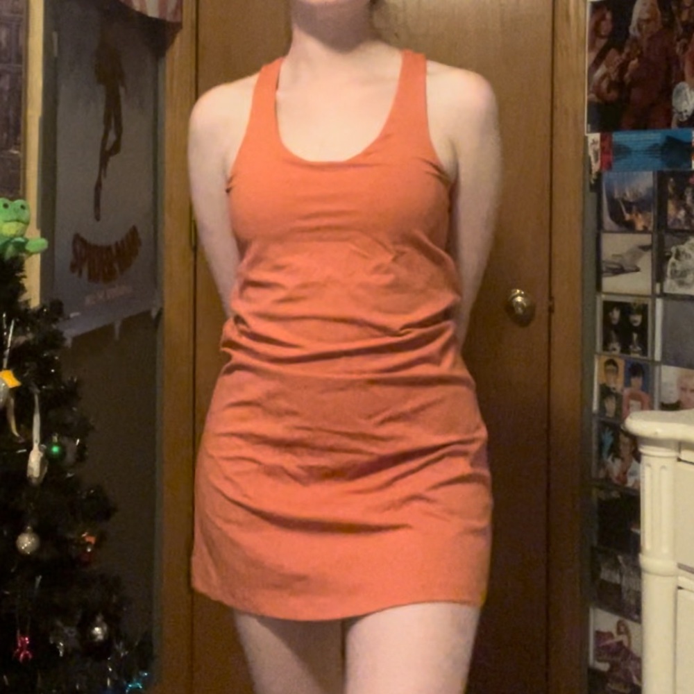 Orange Sleeveless Golf Dress